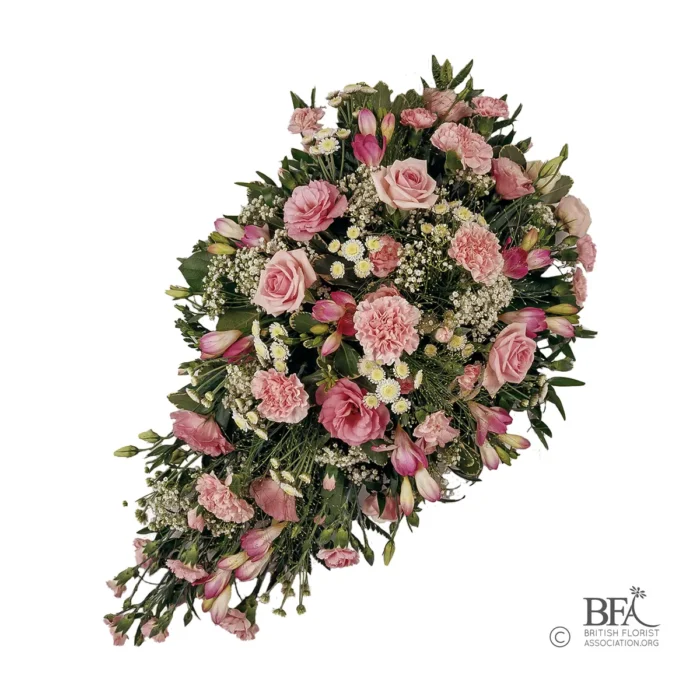 Peak Flowers - Funeral Flowers - Carnations & Eustomas Spray